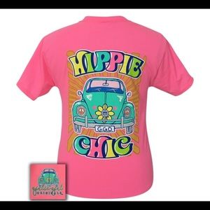 Pink Girlie Girl Original Neon Pink Hippie Chic Shirt